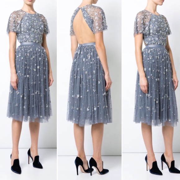 Needle & Thread Dresses & Skirts - NEEDLE & THREAD floral sequin appliqué dress